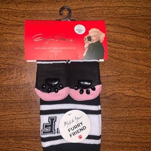 NWT Marilyn Monroe Black Matching Pet and Owner Sock Set